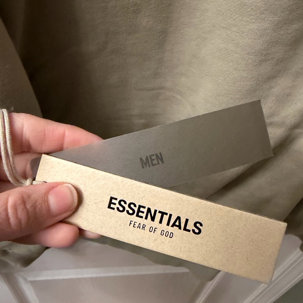 Essentials Fear of God Men's Light Sage Pullover Hoodie - Picture 8 of 10
